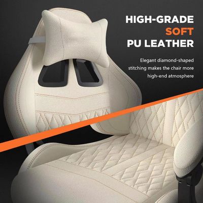 Moderne design gaming stoel met vintage PU leer en massage 19&quot;D x 27&quot;W x 50&quot;H