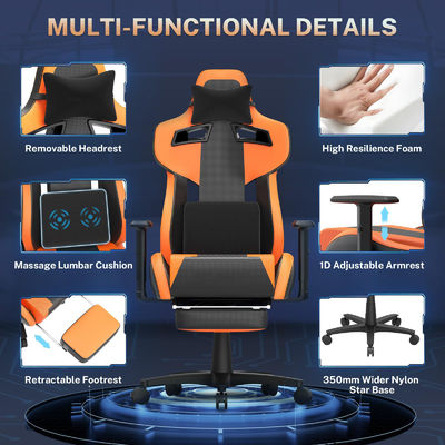 OEM ODM Acceptabele ergonomische speelkantoorstoelen met lumbale steun
