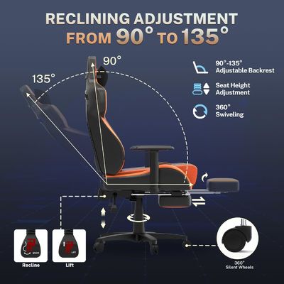 OEM ODM Acceptabele ergonomische speelkantoorstoelen met lumbale steun