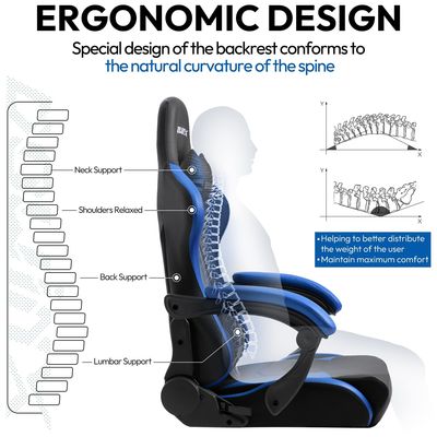Office Desk Ergonomische speelstoel met voetzorgstuk