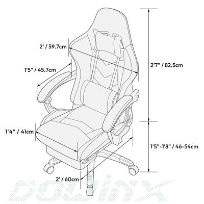 Office Desk Ergonomische speelstoel met voetzorgstuk