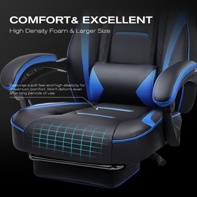 3 Gas Lift Ergonomische gaming stoel met voetzorg PU leer hoge rug kantoor bureau stoel