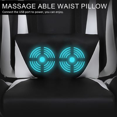 Iron High Back Racing Style Ergonomische gaming stoel met lumbale steun en voetstaand