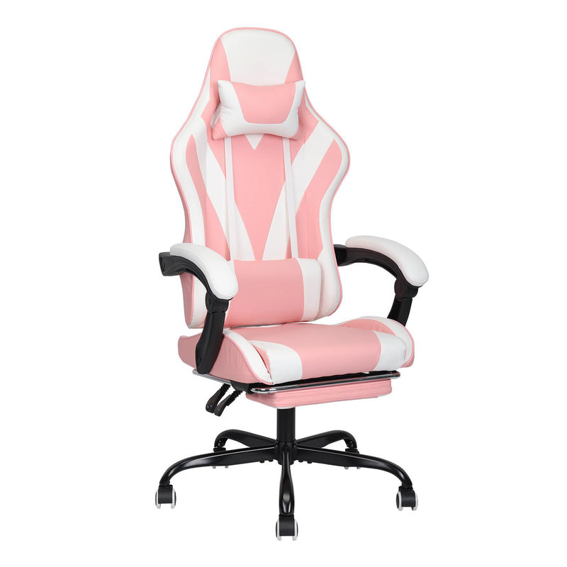 ALINUNU Metal Type Metal High Back Video Ergonomische Racing PC Gaming Stoel met Voetsteun