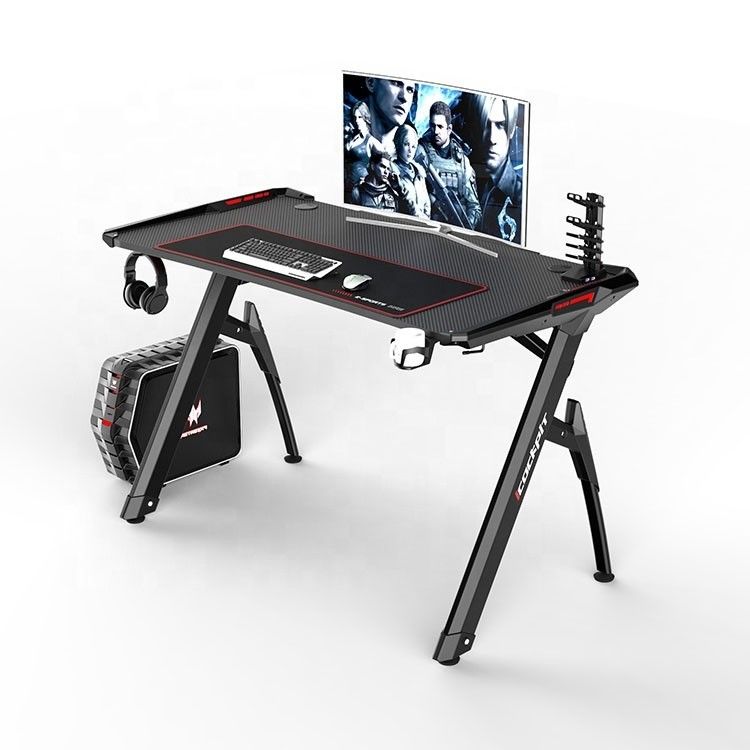 Gepersonaliseerde computer pc gaming bureau tafel voor internet gaming met PU oppervlak materiaal