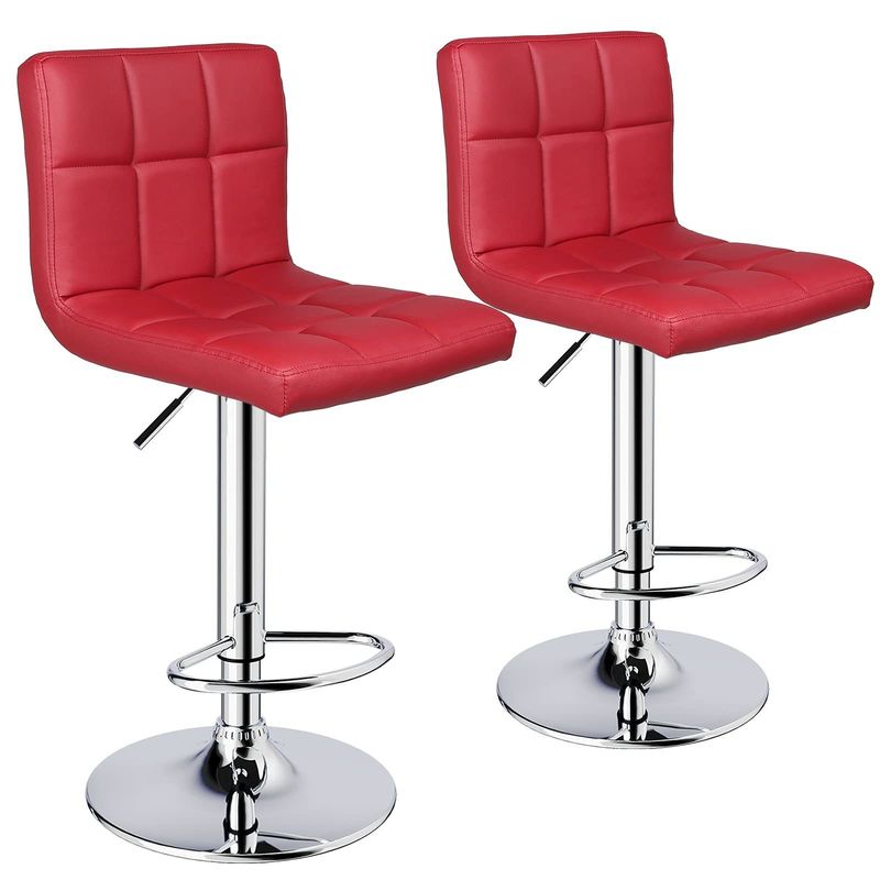 Modern Design PU Lederen Verstelbare Draaibare Barstoel Met Achterkant 14,5&quot;D x 16&quot;W x 24,5&quot;H