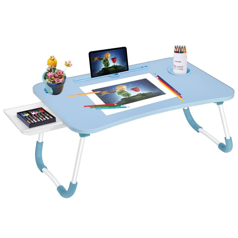 Hotel Restaurant Banket Huis Draagbaar Opvouwbaar Lap Desk Bed Tray met Cup Holder