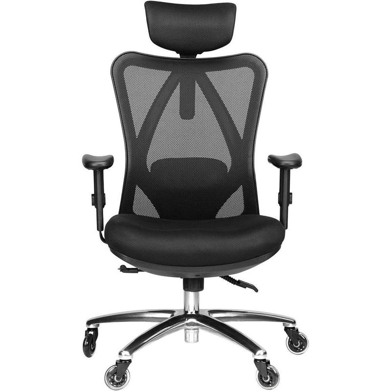 Verdikte stoel kussen ergonomische thuiscomputer bureau stoel met lumbale steun hoofdsteun en armleuningen