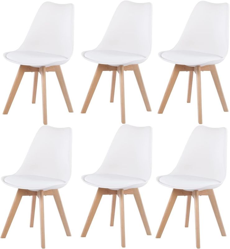40'HQ woonkamer stoelen met PU kussen 1488pcs Prijs Noordelijke houten tulp eetstoel