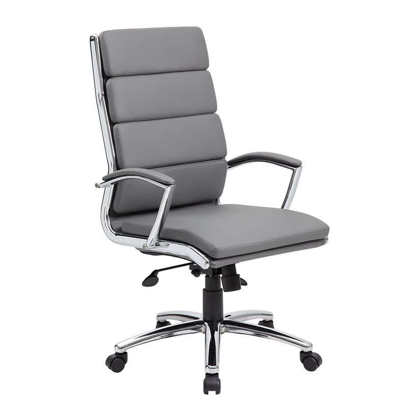 Achterkant Executive Draaibaar kantoor bureau stoel met geribbelde Puresoft bekleding en lumbaal steun