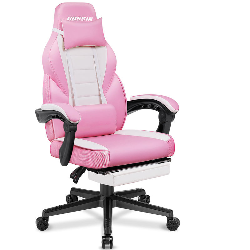 Aanpassen Racing Style Gaming Stoel met Voetsteun en Hoofdsteun 21.7 &quot;D x 27.2&quot;W x 47&quot;H