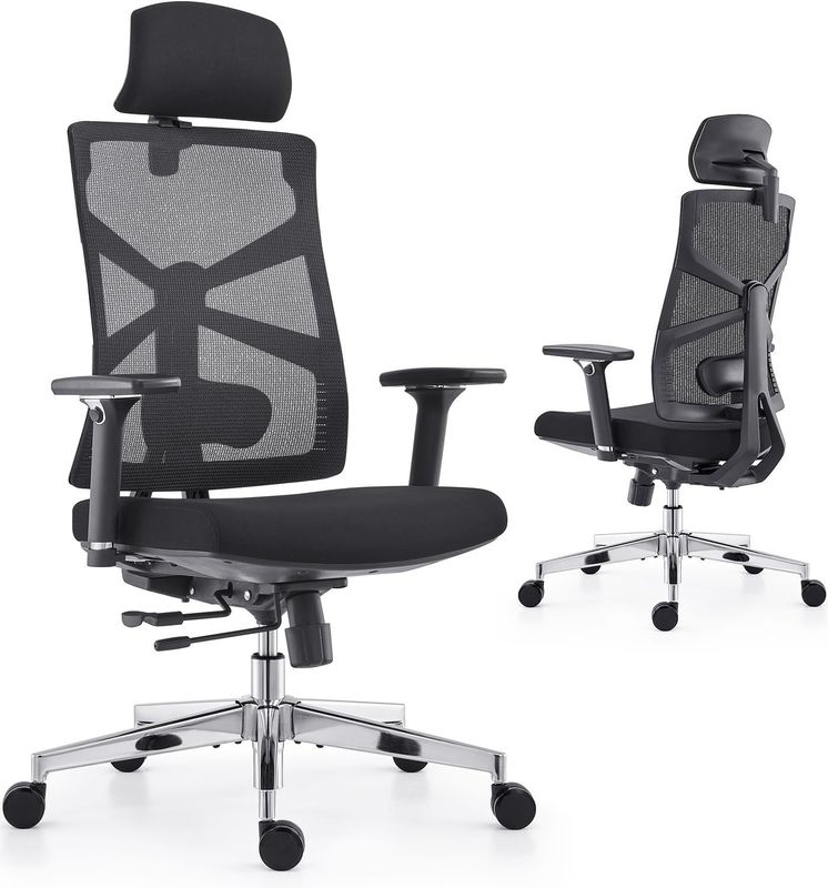 Solid Back High Back Computer Desk Chair met adaptieve rugleuning en Y Mail Packing