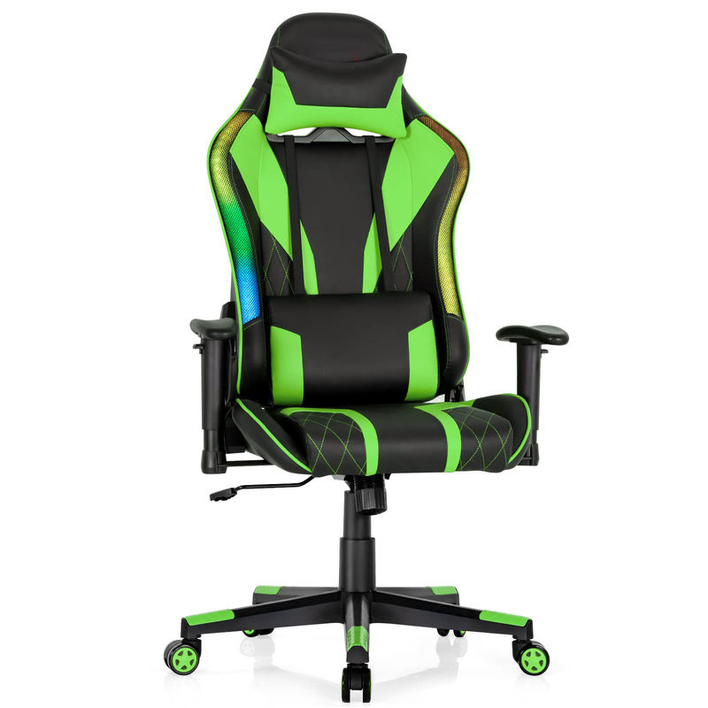 Verstelbare lumbale steun Racing Ergonomische gaming stoel voor volwassenen ALINUNU RGB stoel