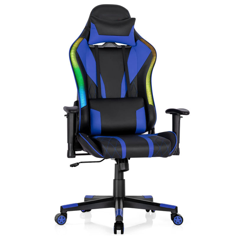 ALINUNU Metal Type Aluminium Racing Ergonomische Spelstoel met verstelbare lendensteun
