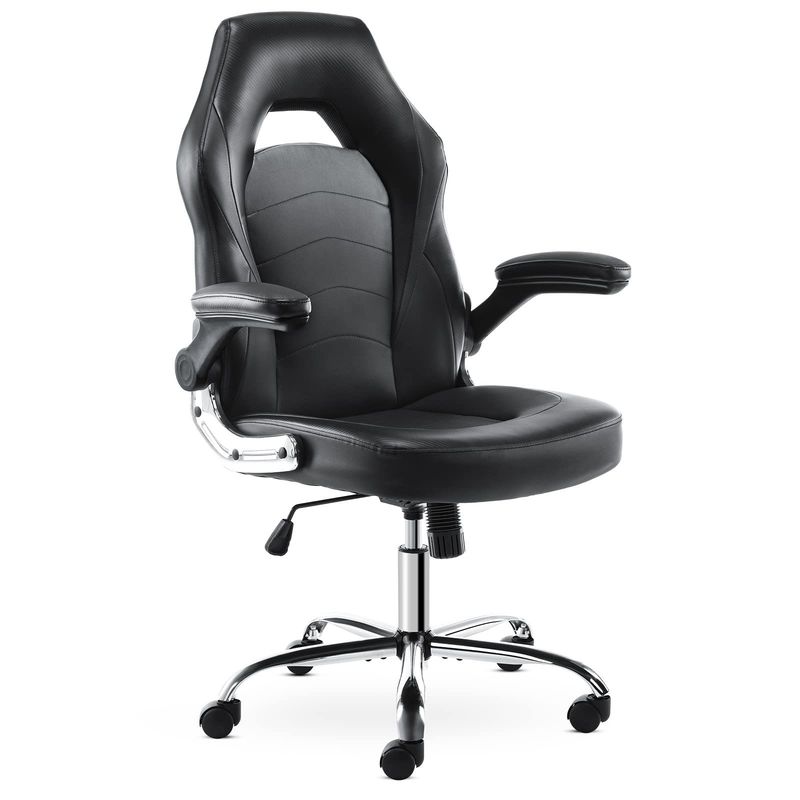 Ergonomische speelstoel van synthetisch leer met lumbale steun 29.9&quot;D x 29.9&quot;W x 49.6&quot;H