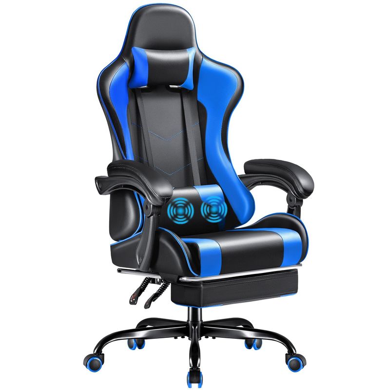 OEM ODM Racing Computer Videogame stoel met voetsteun en hoofdsteun in aangepaste kleur