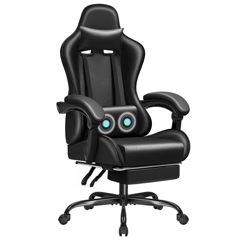 Massage Lumbal Support Gaming Chair met 360 draaiende stoel 18,5 &quot;D x 23,61&quot; W x 50,4&quot; H