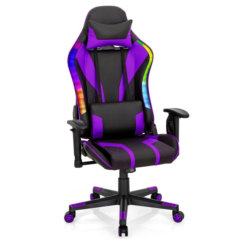 Ervaar comfort en stijl met ALINUNU's draaiende gaming stoel met RGB LED's
