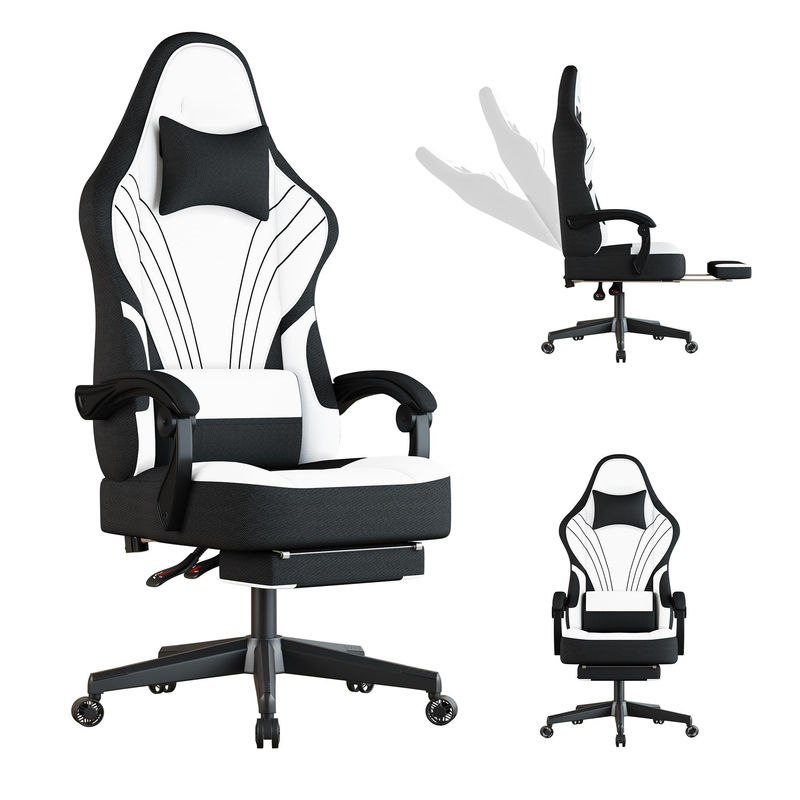 Home Office Spelstoel met voetsteun en product afmetingen 25&quot;D x 23&quot;W x 53&quot;H