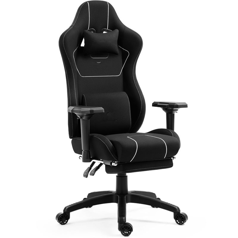 Custom kleur verstelbare ergonomische gamer stoel met massage lumbale steun en voetstaand