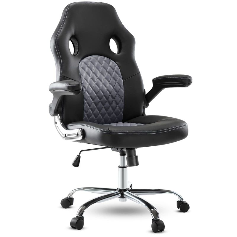 3 Gas Lift Ergonomische kantoorstoel met opgevouwen flip-up armleuningen en aangepaste kleur