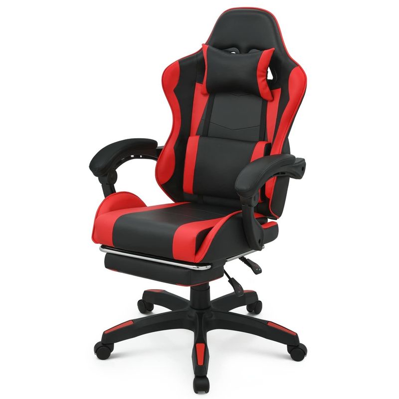 360 draaibare high back gaming stoel met voetensteun hoofdsteun lendensteun hoogte verstelbaar