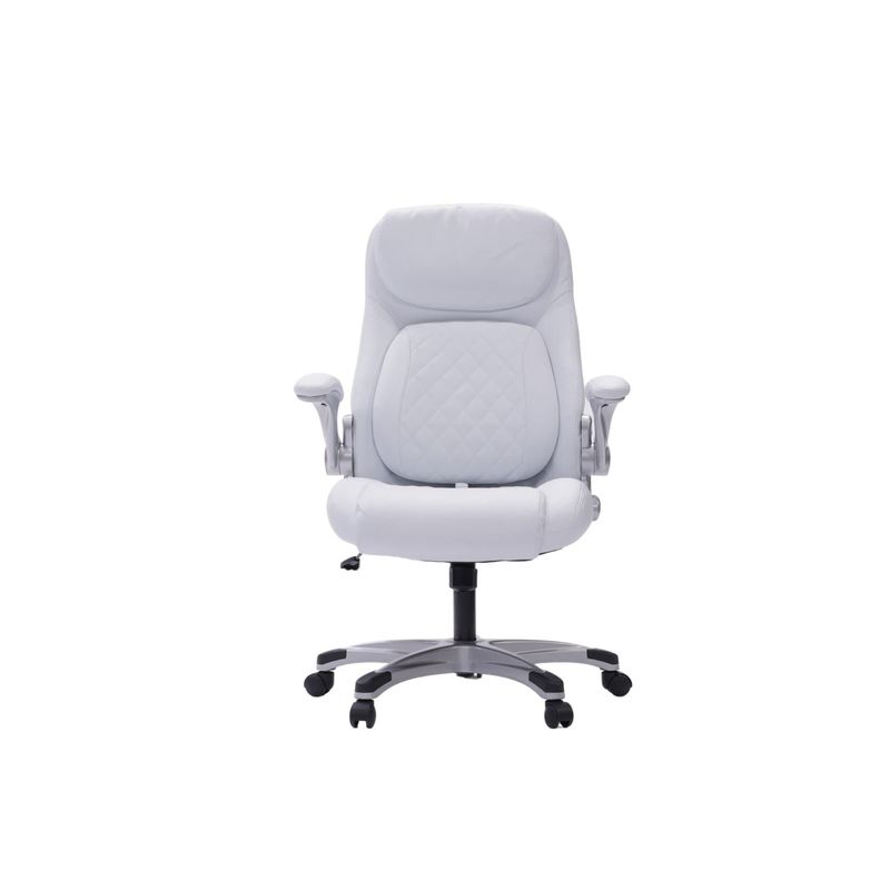 Comfortabele PU leer kantoor stoel met lumbale steun 27.55D x 26.77W x 43.3H Inch