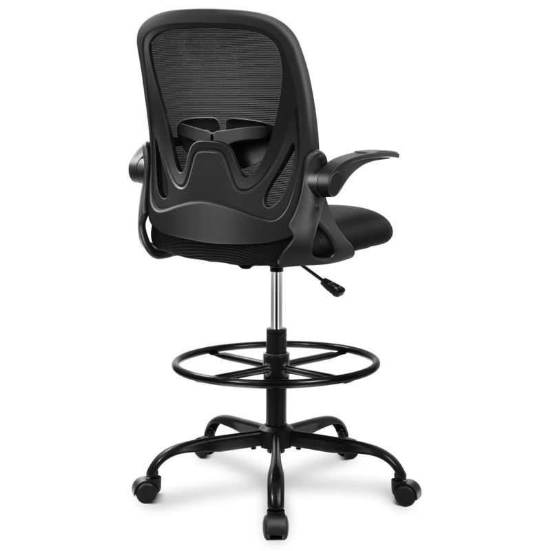 Flip-up armleuningen Executive ergonomische stoel met lumbale steun en metalen ijzer